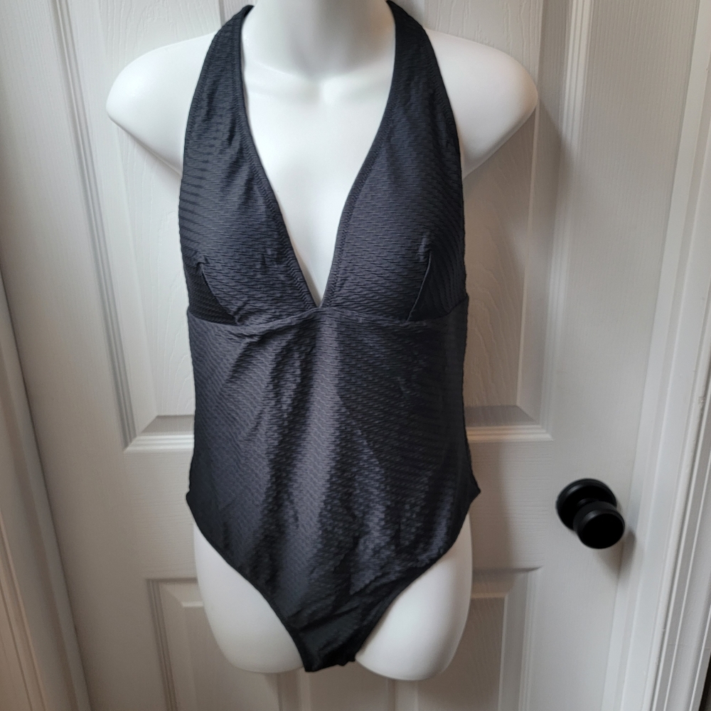 NWT Black Halter Bathing Suit
